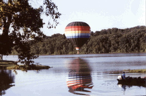 Ride Balloon over Lake Aquabii in Indianola Iowa